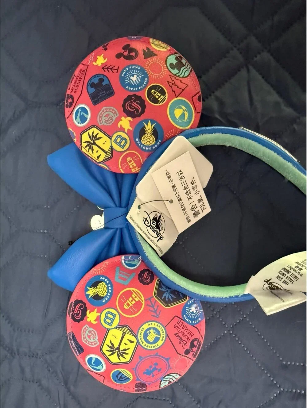 NWT Disney Loungefly DVC Exclusive Mickey Ears Headband – Blue Bow Park Icons